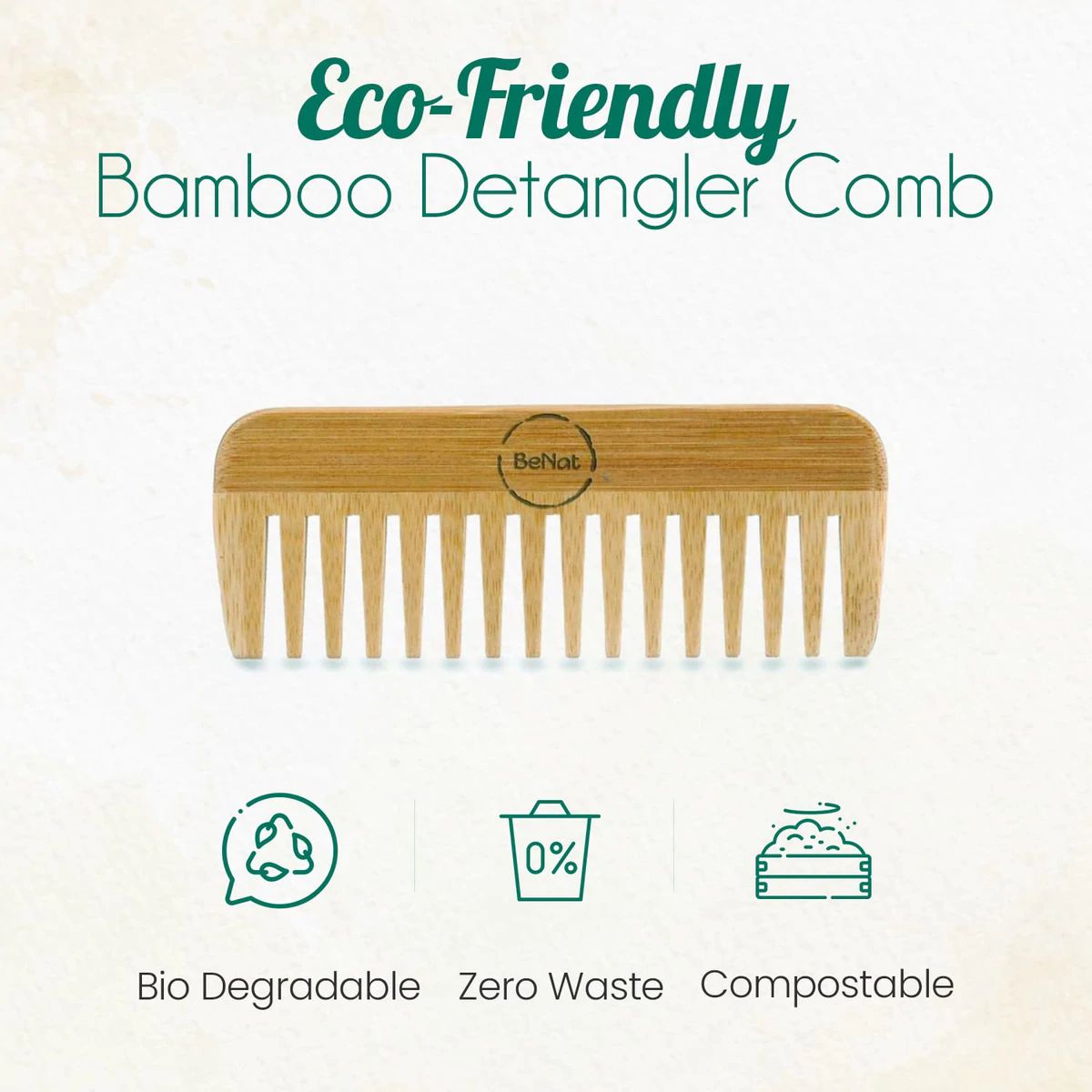 All - Natural Bamboo Comb - Marilyn's Marketplace