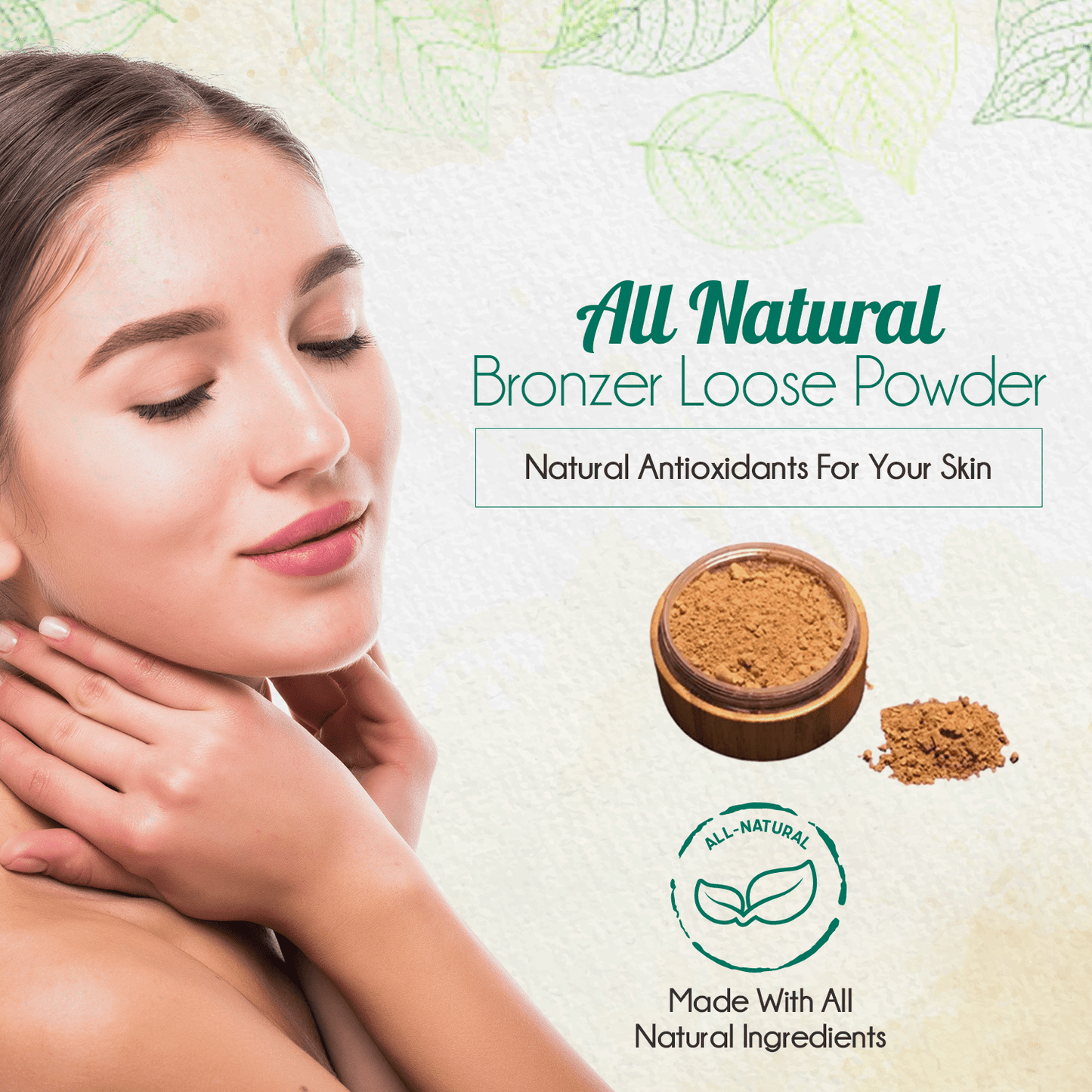 All - Natural Bronzer Loose Powder. Eco - Friendly - Marilyn's Marketplace