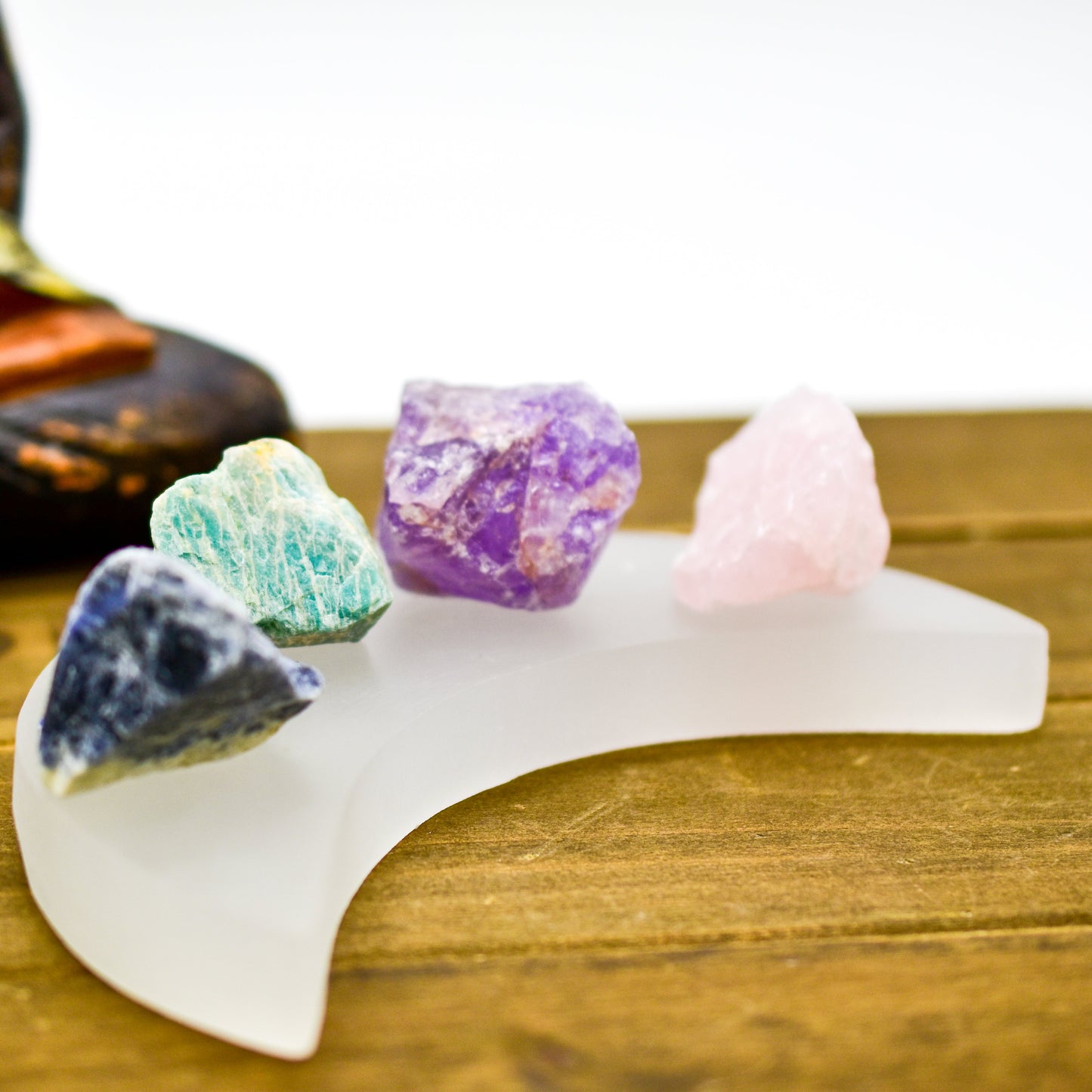 Crescent Moon Selenite Charging Plate - Marilyn's Marketplace