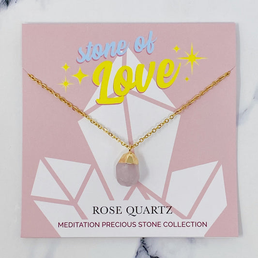 Meditation Semi - Precious Stone Pendant Necklace - Marilyn's Marketplace