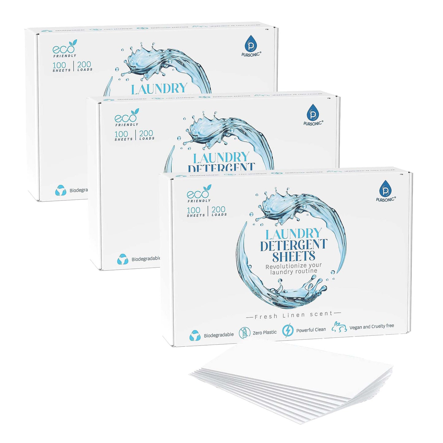 Natural Laundry Detergent Sheets ,Eco Friendly– Fresh Linen Scent - Marilyn's Marketplace