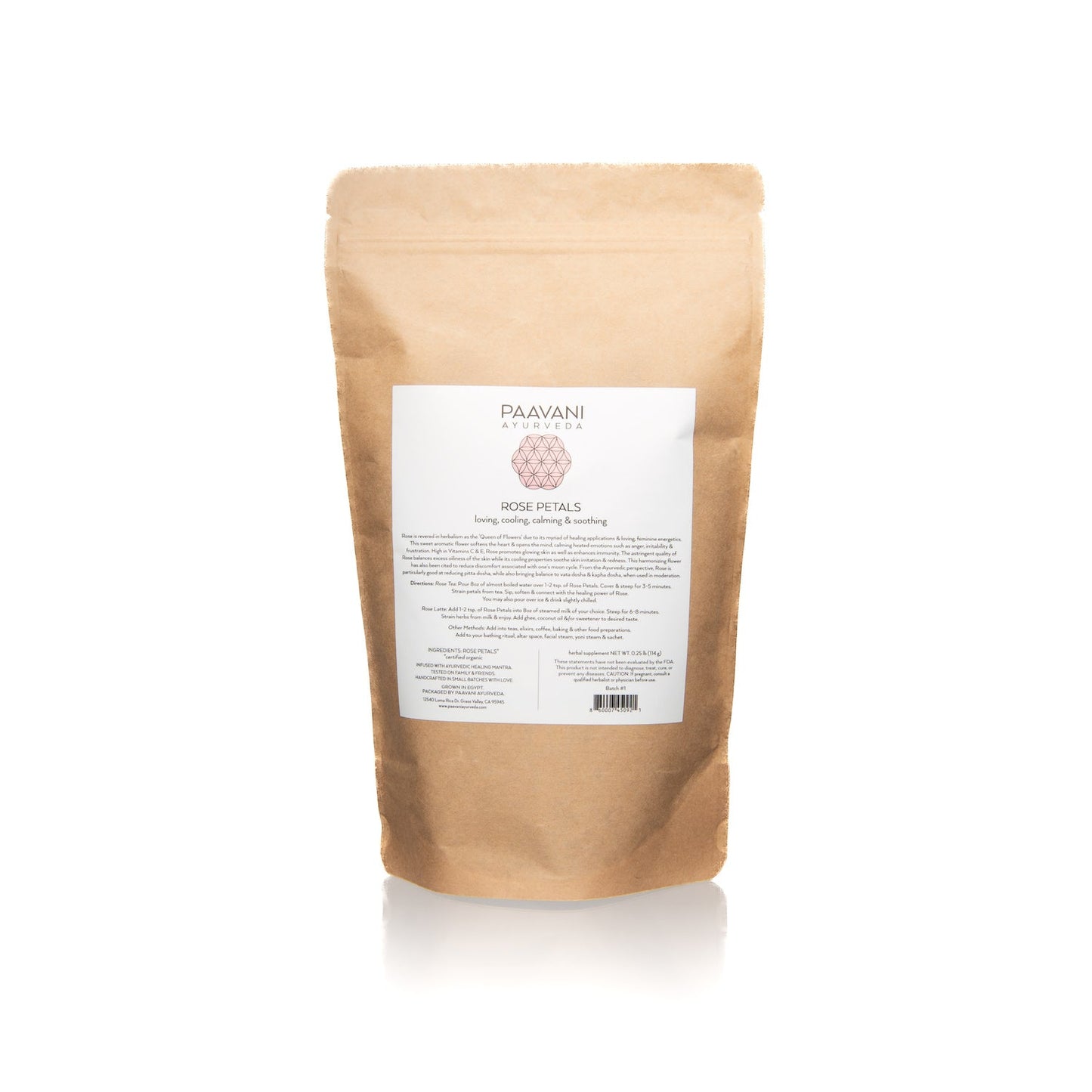 Organic Rose Petals | Ayurvedic Herbal Ally for Heart - Opening - Marilyn's Marketplace