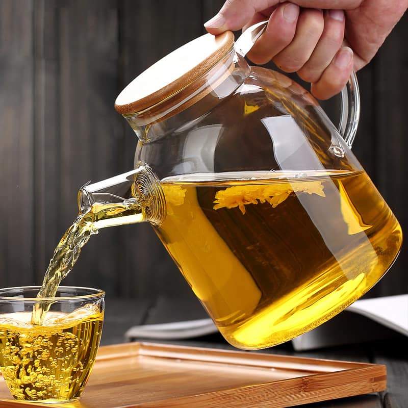 Thermo Glass Teapot 54 Fl Oz | High temperature and shock resistant - Marilyn's Marketplace