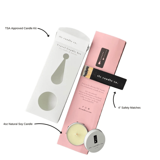Travel Candle with Matches - Meditation - Marilyn's Marketplace