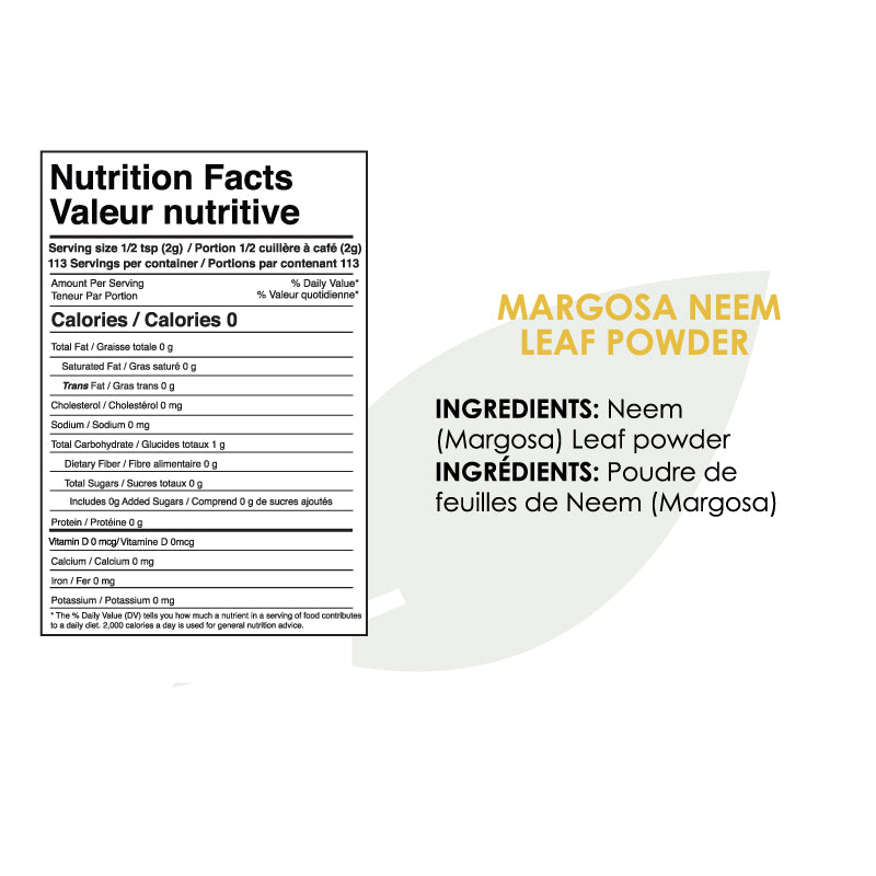 Natural Neem/Margosa Herb Powder, (8 Oz 227 gm)