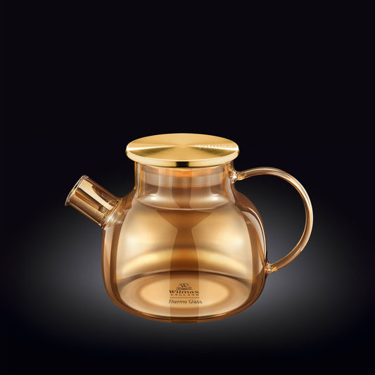 Amber Thermo Glass Teapot 32 Fl Oz | 1200 ml | High temperature and shock resistant - Marilyn's Marketplace