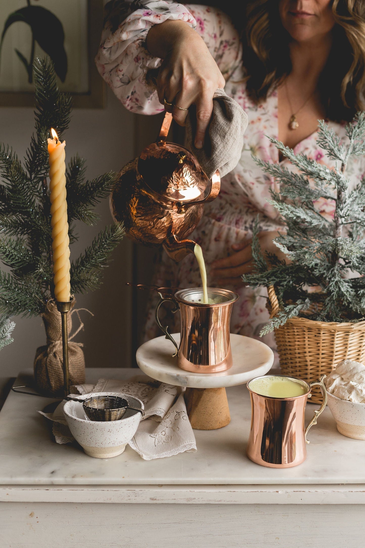 CMK Vintage Inspired Copper Hand Hammered Teapot - Marilyn's Marketplace
