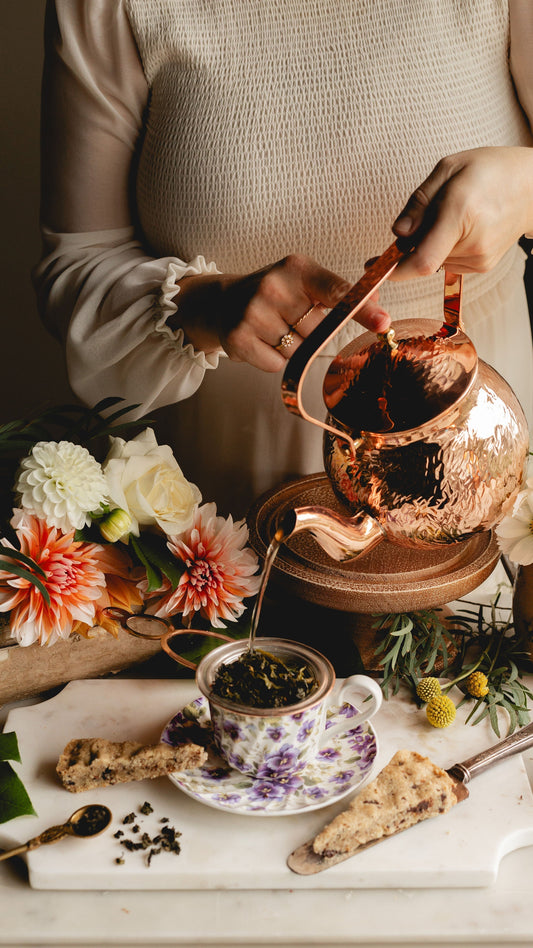 CMK Vintage Inspired Copper Hand Hammered Teapot - Marilyn's Marketplace