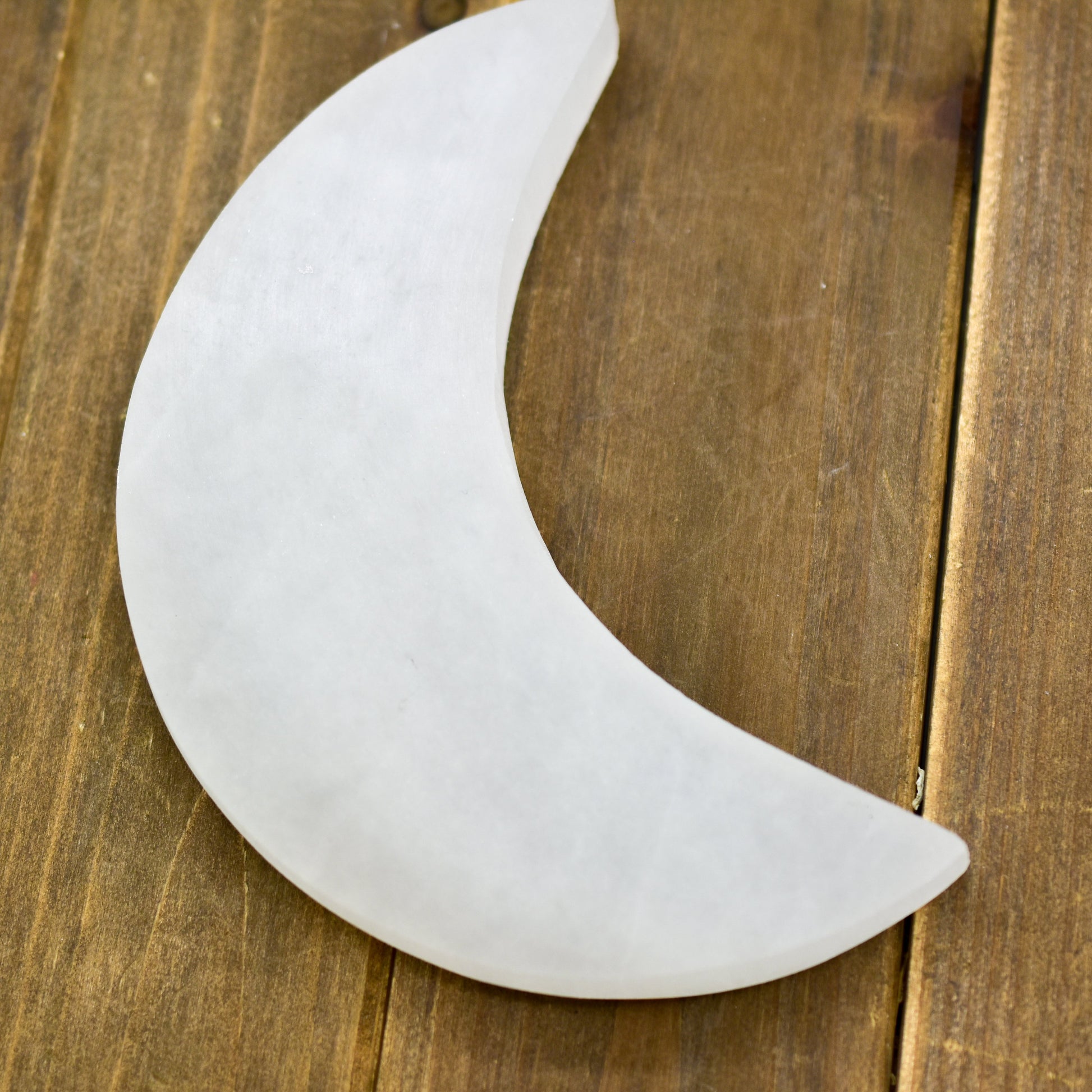 Crescent Moon Selenite Charging Plate - Marilyn's Marketplace