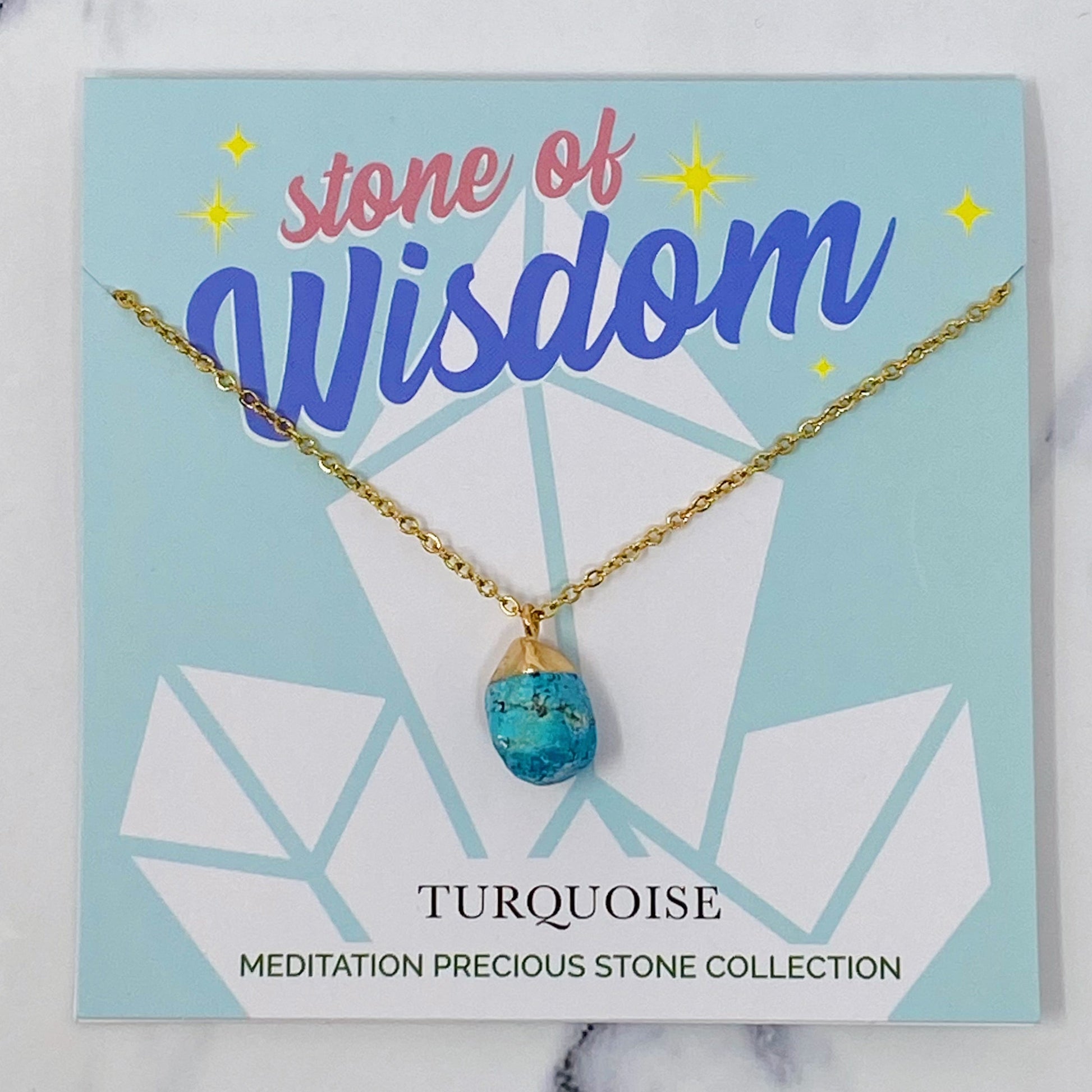 Meditation Semi - Precious Stone Pendant Necklace - Marilyn's Marketplace