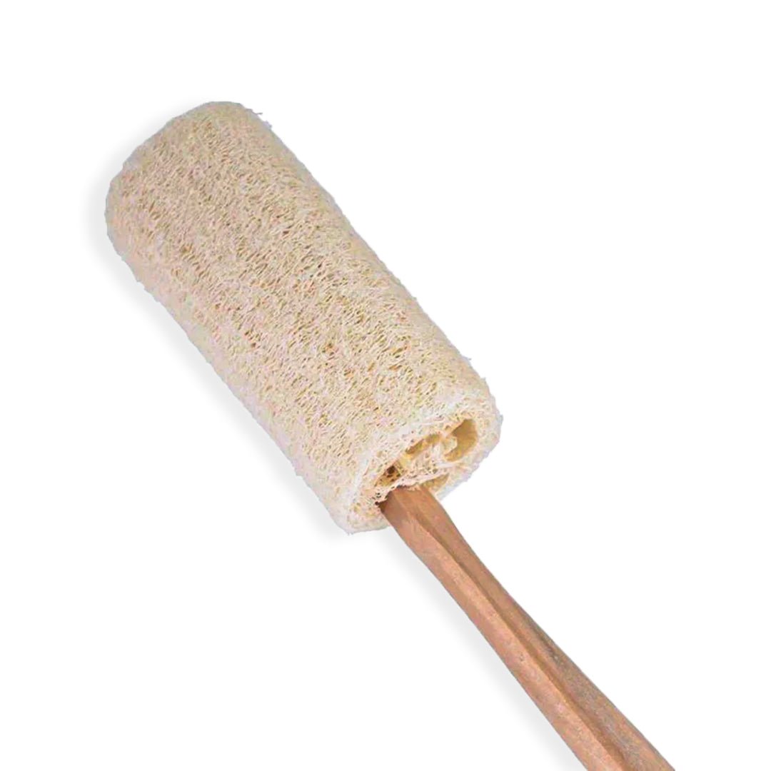 Natural Loofah Bath Brush w/Long Handle. - Marilyn's Marketplace