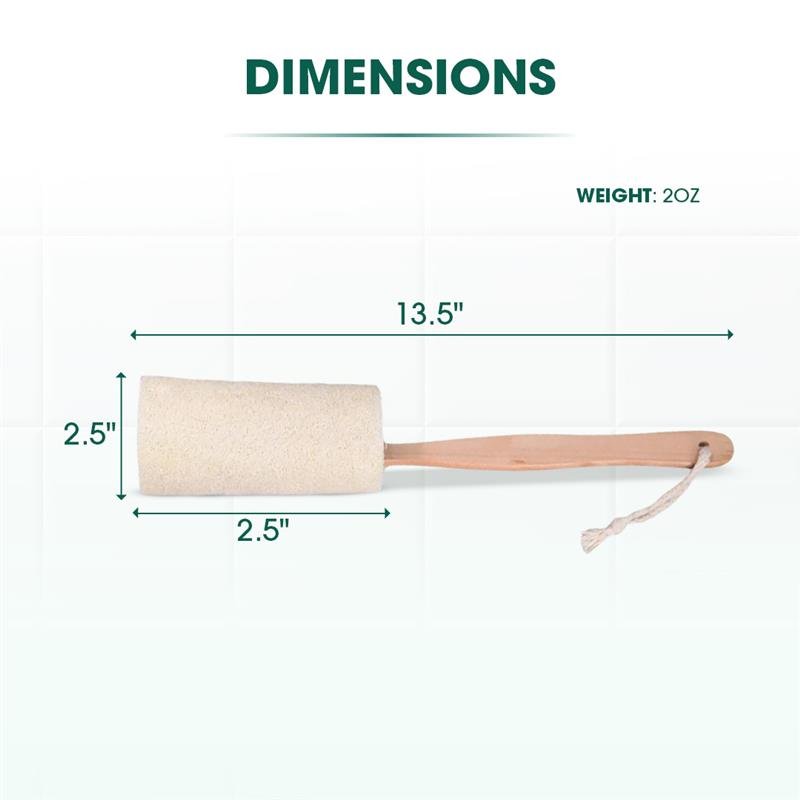 Natural Loofah Bath Brush w/Long Handle. - Marilyn's Marketplace