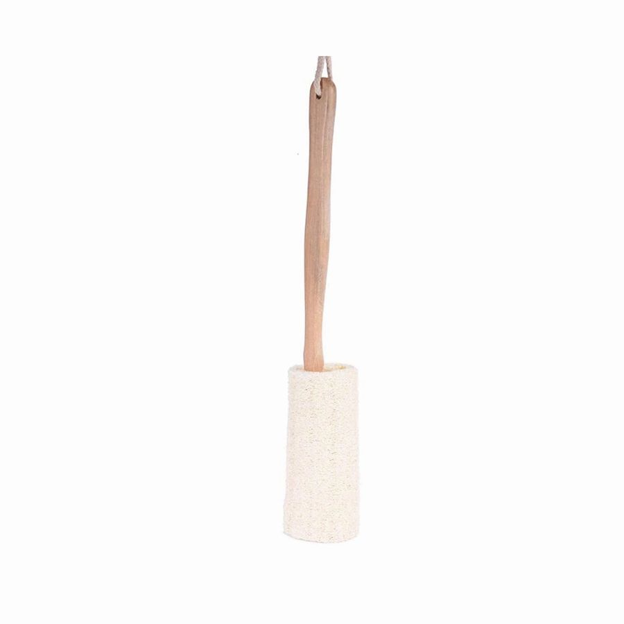 Natural Loofah Bath Brush w/Long Handle. - Marilyn's Marketplace