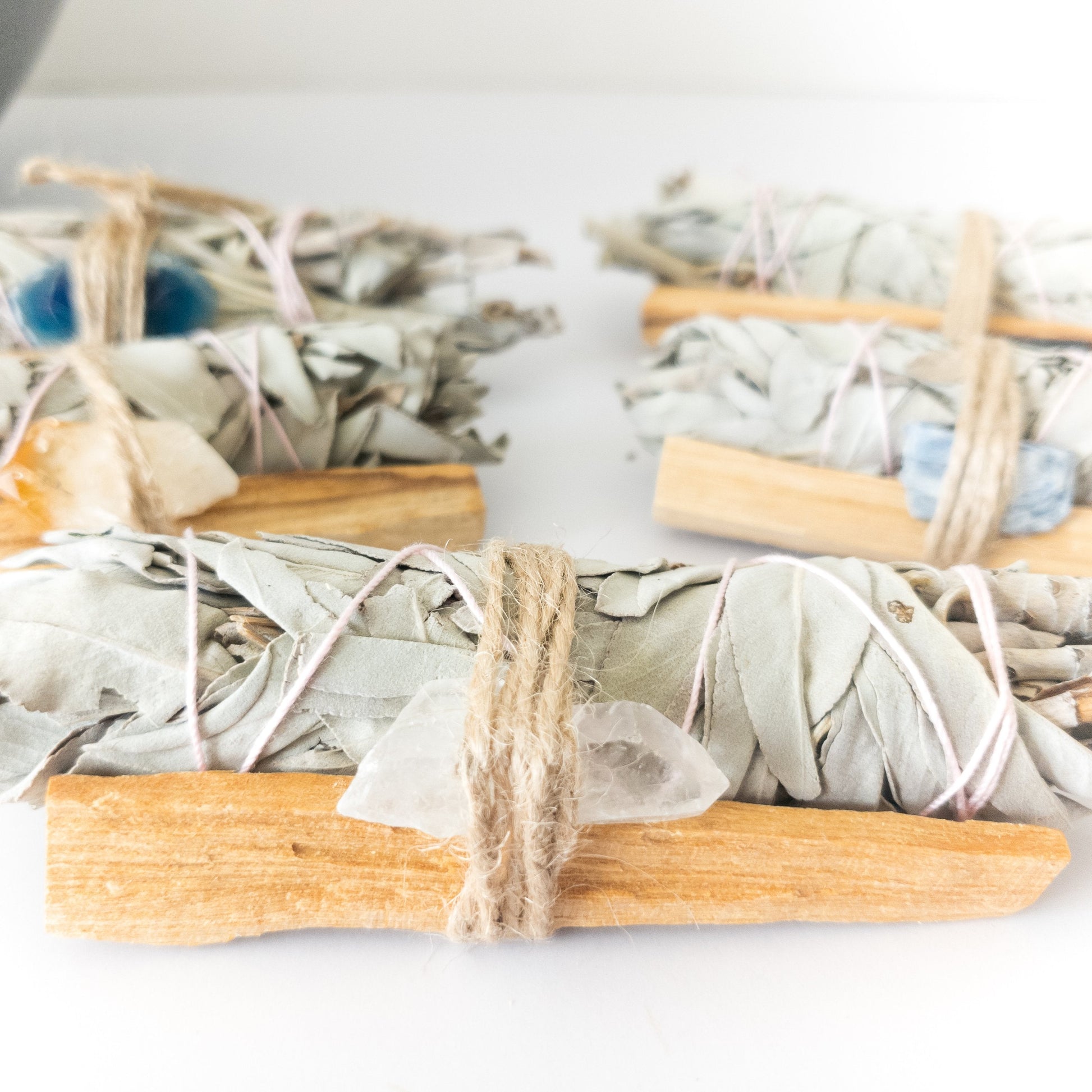 Palo Santo, Sage & Crystal Smudging Bundle - Marilyn's Marketplace