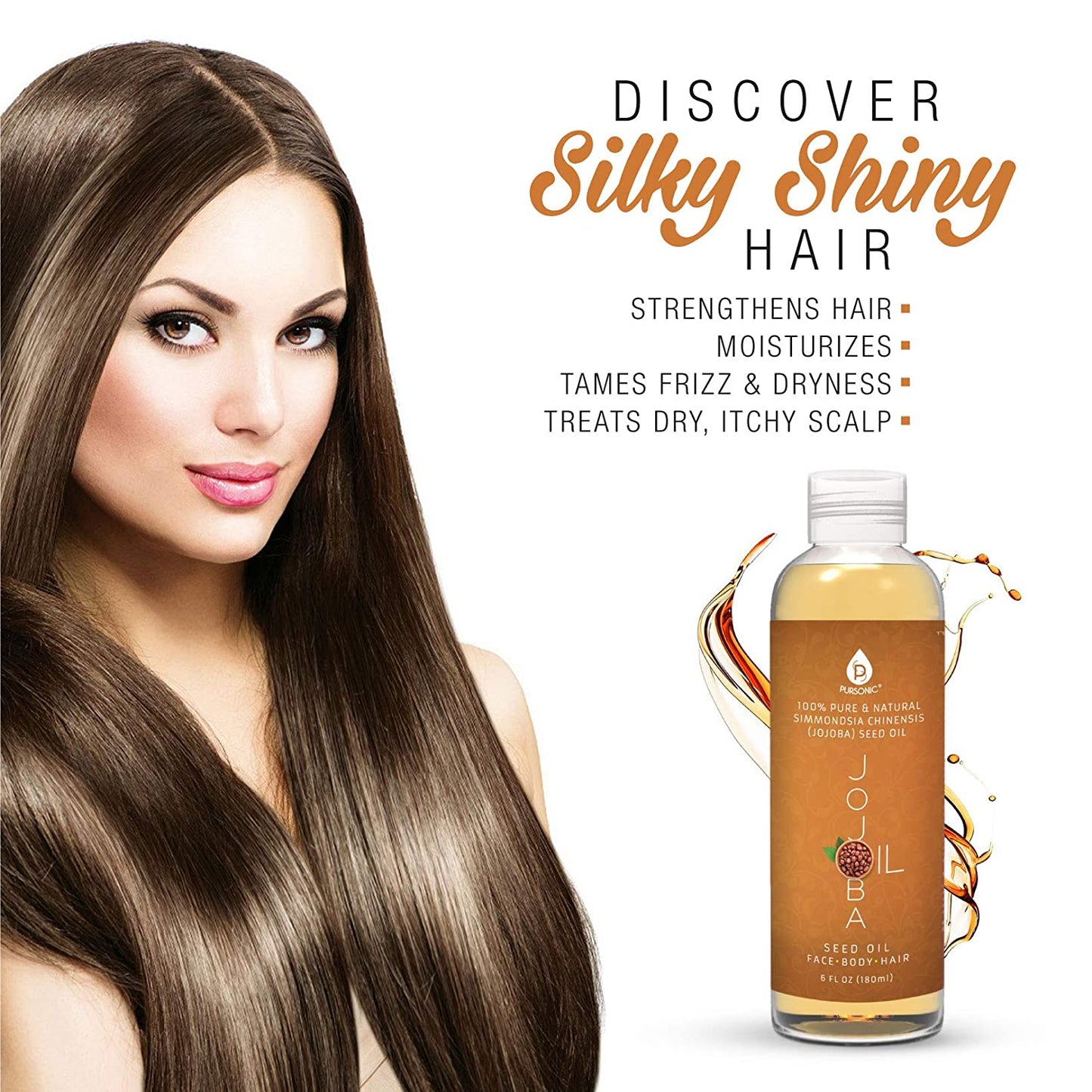 Pure & Natural Golden Jojoba Oil 6 Oz - 100% - Marilyn's Marketplace