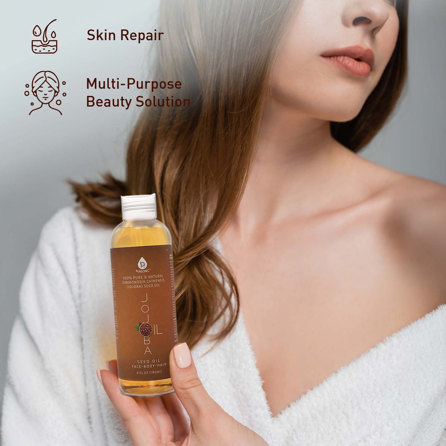 Pure & Natural Golden Jojoba Oil 6 Oz - 100% - Marilyn's Marketplace