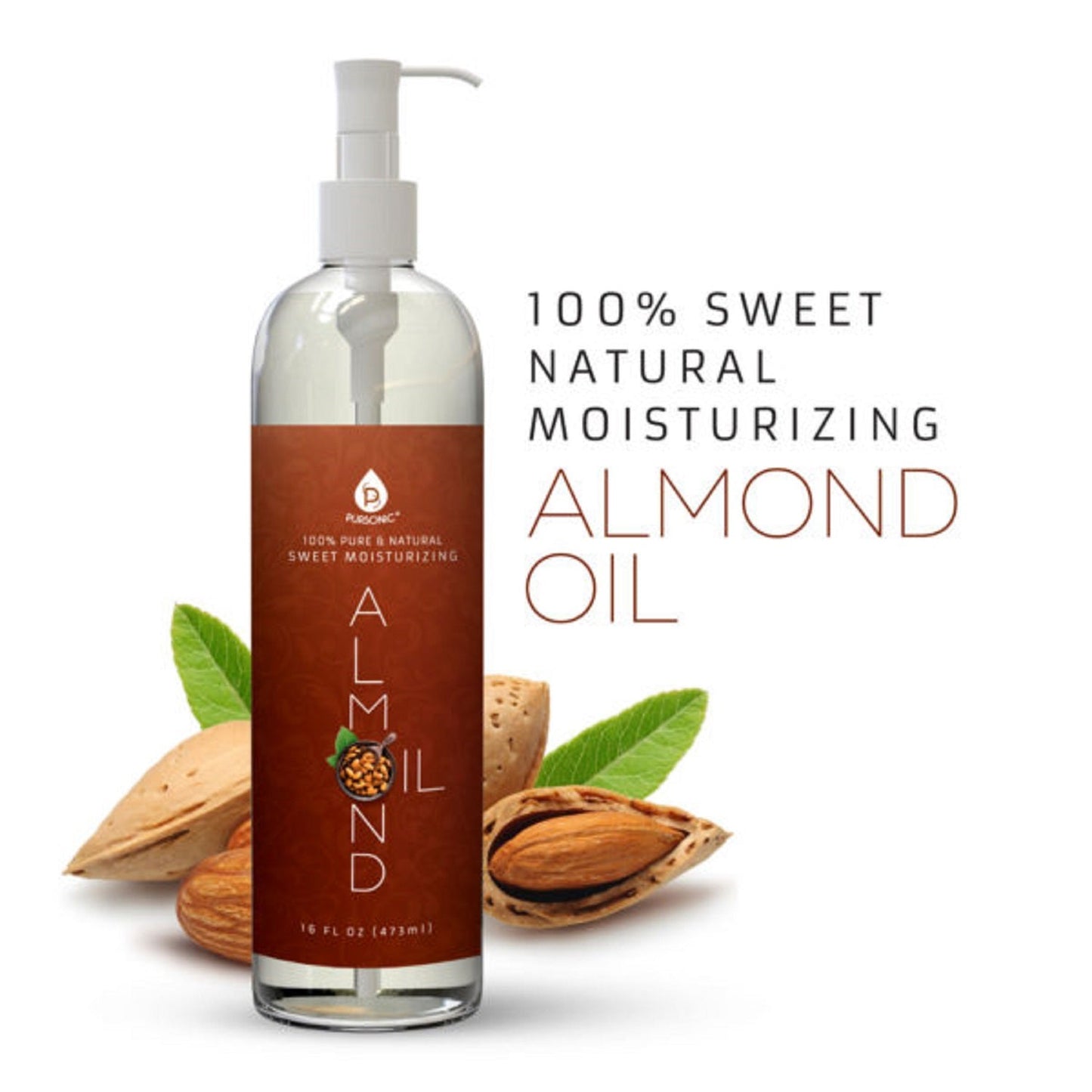 Pure & Natural Sweet Almond oil 16 Oz. - 100% - Marilyn's Marketplace