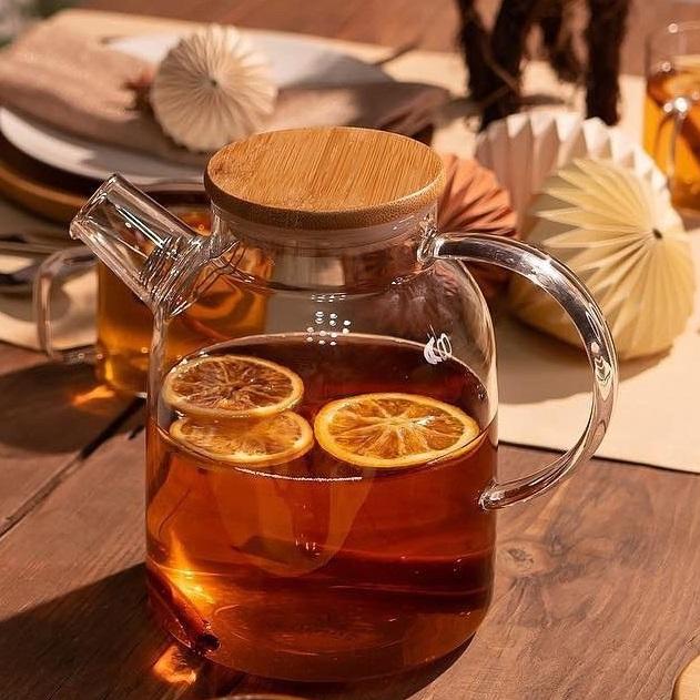 Thermo Glass Teapot 54 Fl Oz | High temperature and shock resistant - Marilyn's Marketplace