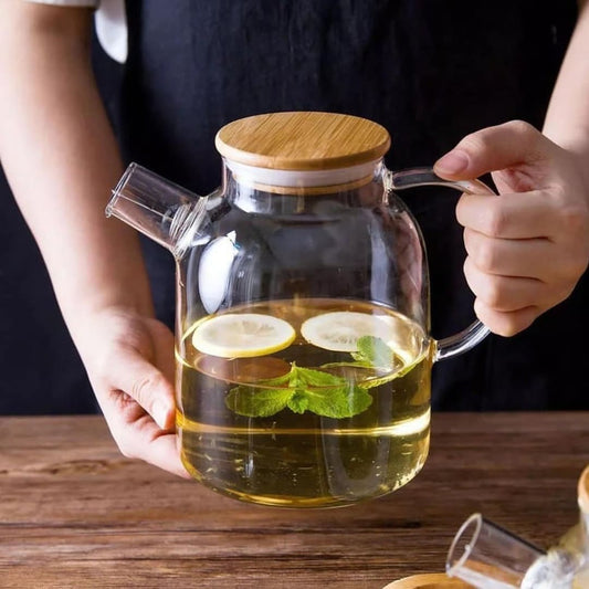 Thermo Glass Teapot 54 Fl Oz | High temperature and shock resistant - Marilyn's Marketplace